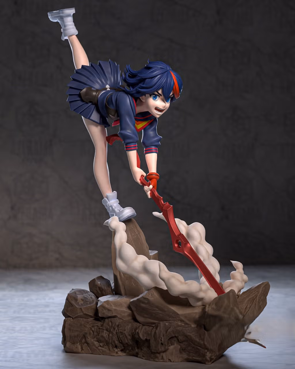 Ryuko Matoi Statue | Kill la Kill Fan Art by Azerama SFW,NSFW 3d printed,3d printed statue,nsfw statue,Ryuko Matoi statue,Kill la Kill statue