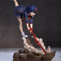 Ryuko Matoi Statue | Kill la Kill Fan Art by Azerama SFW,NSFW 3d printed,3d printed statue,nsfw statue,Ryuko Matoi statue,Kill la Kill statue