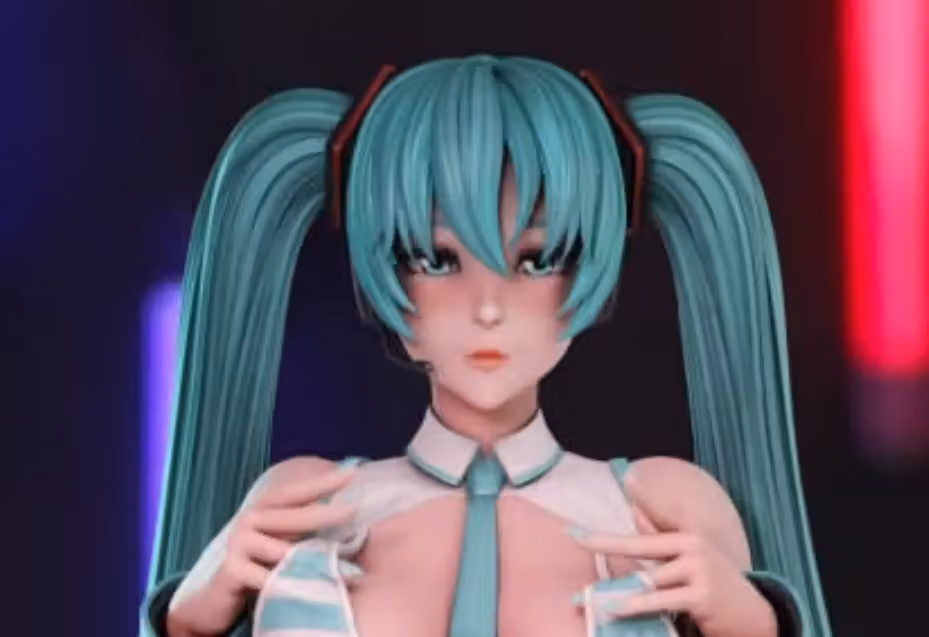 Hatsune Miku Statue | Vocaloid Fan Art by Momoji3d SFW,NSFW 3d printed,3d printed statue,nsfw statue,Hatsune Miku statue,Vocaloid statue