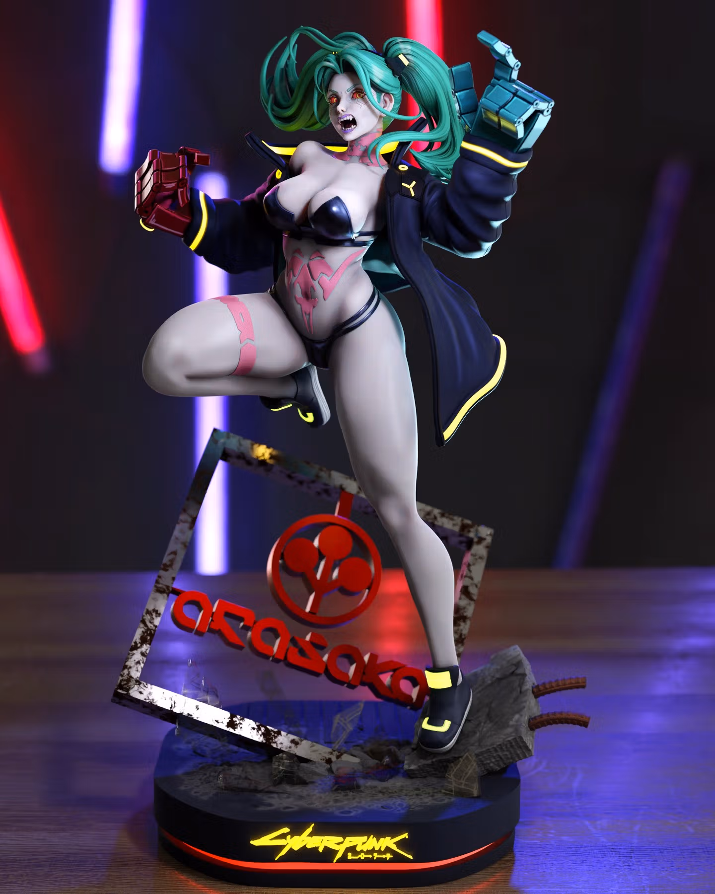  Rebecca Statue | Cyberpunk Edgerunners Fan Art by Momoji3d SFW,NSFW null