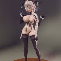 Owari Statue | Azur Lane Fan Art by CGSunset SFW,NSFW 3d printed,3d printed statue,Owari Statue,Azur Lane statue,nsfw statue