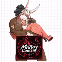 Elphelt Valentine x Nagoriyuki Sticker | Guilty Gear Vinyl-Sticker NSFW stickers,Guilty Gear sticker,Elphelt Valentine sticker,Nagoriyuki sticker,nsfw sticker