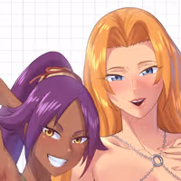 Rangiku x Yoruichi Bikini Futa Sticker | Bleach Futanari Stickers Ecchi Cartoon Futa futa sticker,stickers,Matsumoto Rangiku sticker,Shihouin Yoruichi sticker,Bleach sticker,futanari sticker