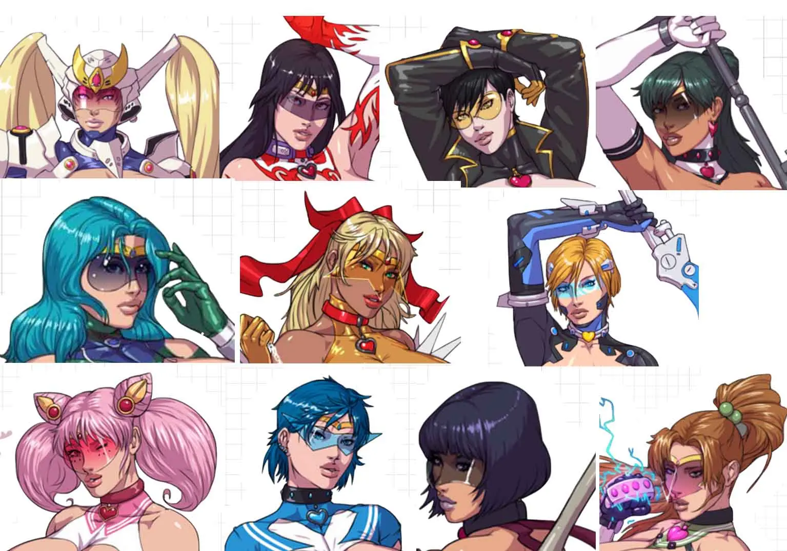 Autocollant Angel Moon Good Girls Pack | Angel Moon Autocollant en vinyle NSFW stickers,NSFW stickers,angel moon stickers,good girls stickers