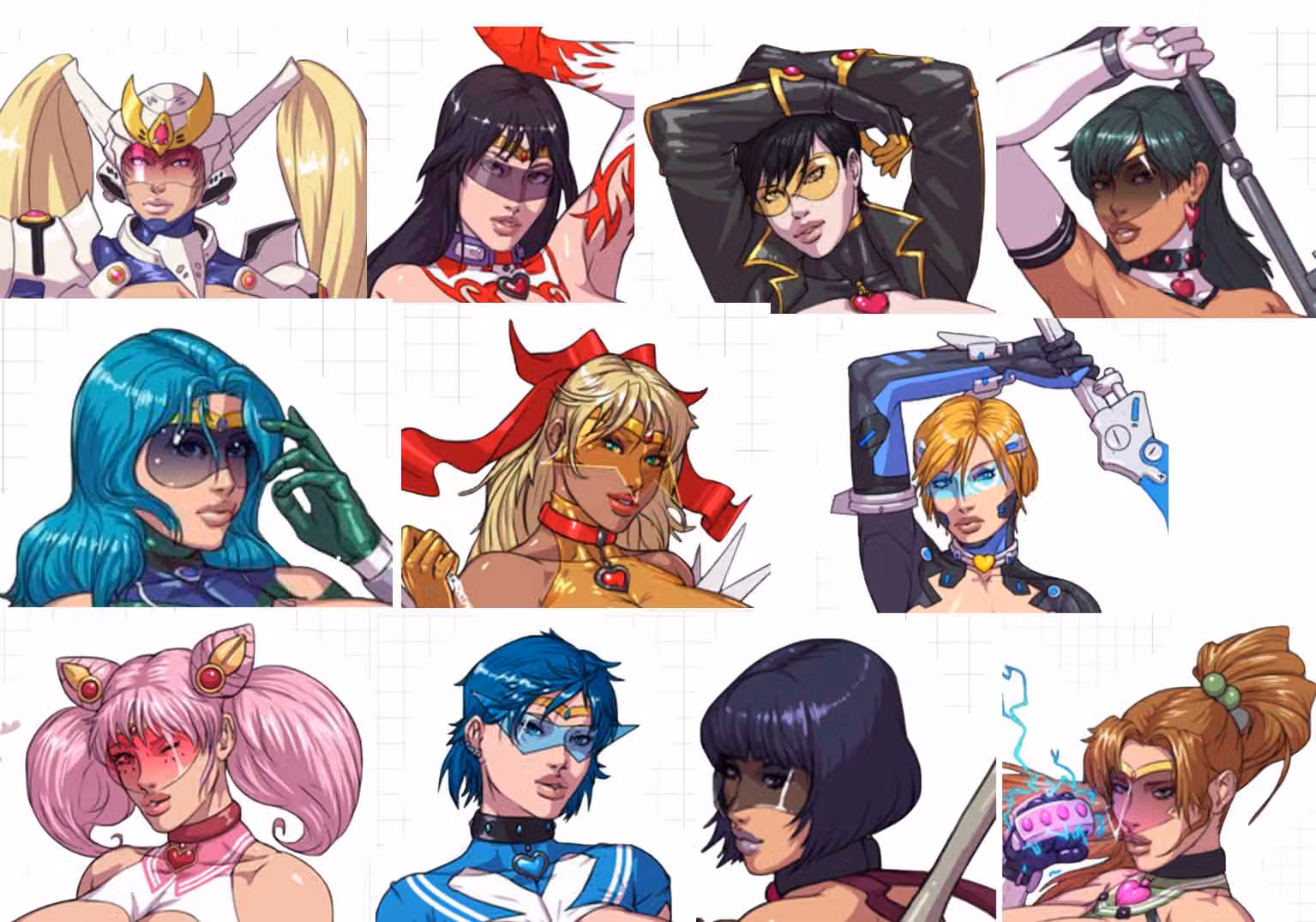 Angel Moon Good Girls Pack Sticker | Angel Moon Vinyl Sticker NSFW stickers,NSFW stickers,angel moon stickers,good girls stickers