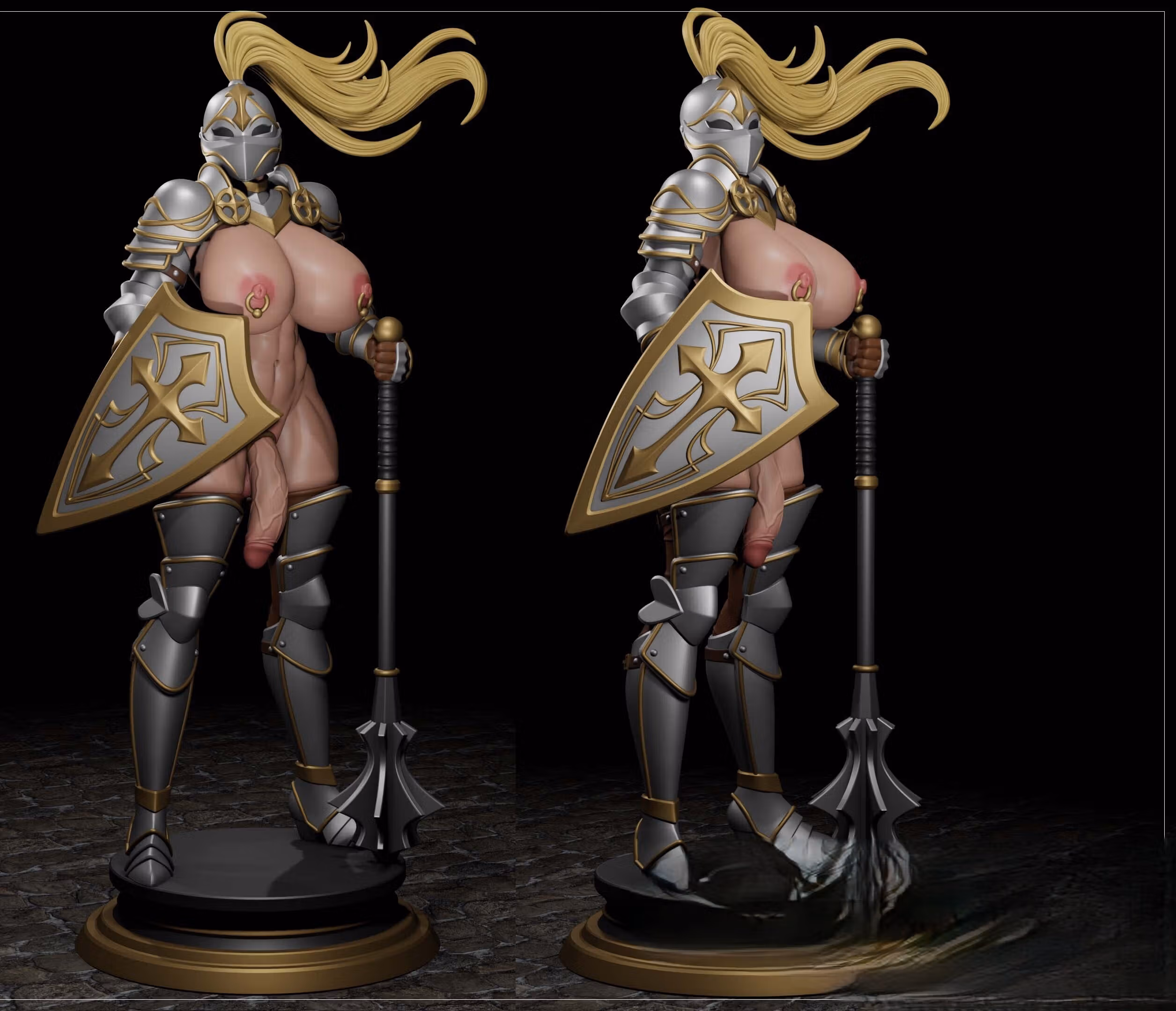 Statua Knight Girl | Fan art DnD di Digital Dark SFW,NSFW,Futa 3d printed statue,3d printed,nsfw statue,futa statue,futa figurines,futanari figurines,futanari statue,3d printed figure,Knight Girl Statue ,dnd statue 