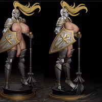 Statua Knight Girl | Fan art DnD di Digital Dark SFW,NSFW,Futa 3d printed statue,3d printed,nsfw statue,futa statue,futa figurines,futanari figurines,futanari statue,3d printed figure,Knight Girl Statue ,dnd statue