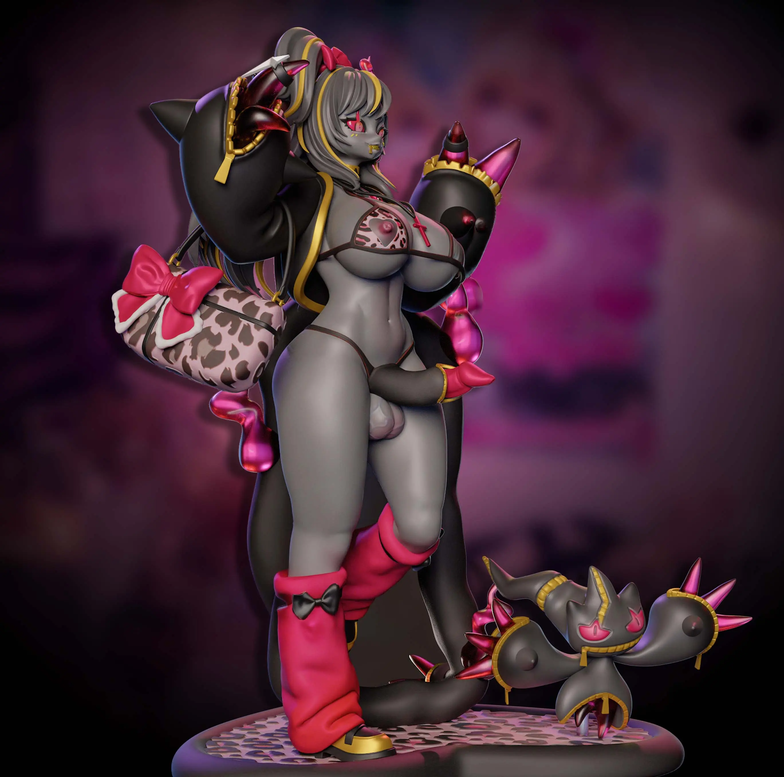 Gyaru Mega Banette Furry Statue | Pokemon Fanart von Onagaba SFW,NSFW,Futa 3d printed statue,3d printed,3d printed figure,Banette Statue,Pokémon Statue,nsfw statue,furry statue