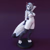 Loona Statue | Helluva boss Fan Art by FunserviceSTL SFW,NSFW 3d printed statue,nsfw statue,Helluva boss statue,Loona Statue,3d printed figure,3d printed,futa figurines,futanari figurines,futanari statue,futa statue,furry statue