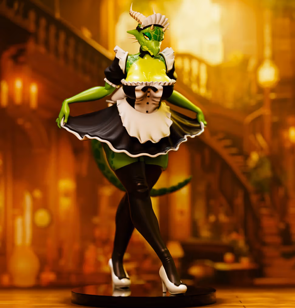 Estatua Argonian Maid Furry | Elder Scrolls Fan art por Tarsis SFW 3d printed,3d printed statue,Elder Scrolls Statue,Argonian Maid statue,3d printed figure,sfw statue