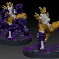 Renamon Corruption Furry Statue | Digimon Fan Art by MorganMorningstar SFW,NSFW,Futa 3d printed statue,3d printed,3d printed figure,DigimonStatue,Renamon Statue,futa statue,futa figurines,futanari figurines,futanari statue,nsfw statue,furry statue