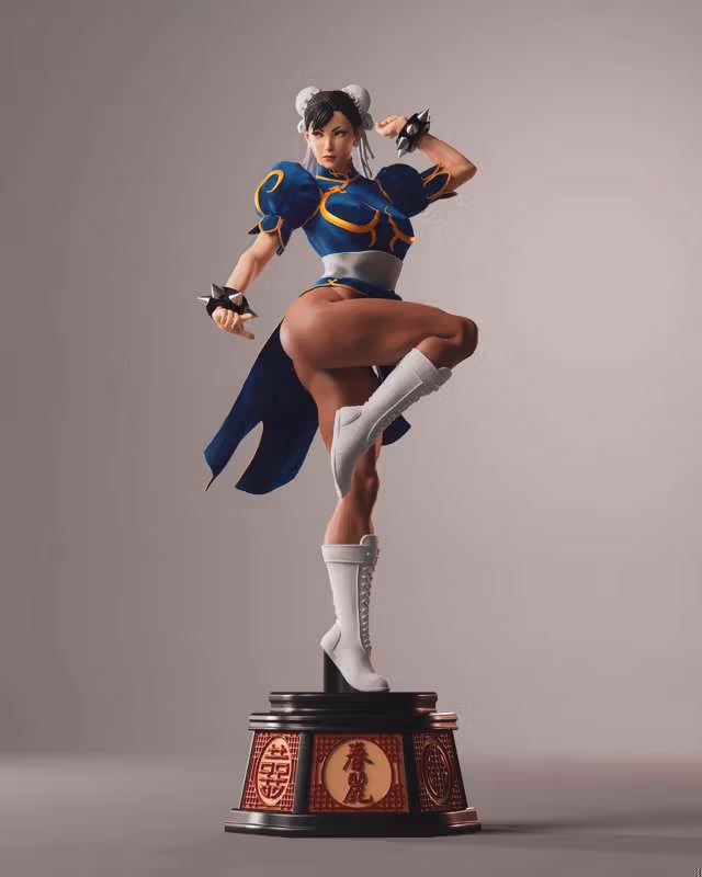 Statue Chun-Li | Street Fighter Fan art par Abe3D SFW,NSFW 3d printed statue,chun-li statue,street fighter statue,3d printed figure,3d printed,nsfw statue