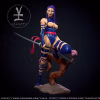 Psylocke Statue | X-Man Fanart von Yan-H SFW,NSFW 3d printed,3d printed statue,nsfw statue,3d printed figure,Psylocke statue,X-Man statue