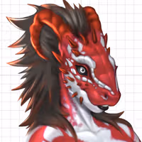 Red Dragon Bust Furry Girl Sticker | Original Vinyl Sticker NSFW furry sticker,nsfw sticker,stickers,red dragon furry