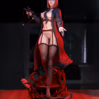 Makima Statue | Chainsaw Man Fan Art by 3Dmoonn SFW,NSFW 3d printed,3d printed statue,Makima Statue,Chainsaw Man statue,nsfw statue