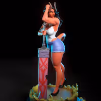 Malevola Statue | Dispatch Fan Art by TorridaMinis SFW,NSFW 3d printed,3d printed statue,nsfw statue,3d printed figure,Malevola Statue,Dispatch Statue