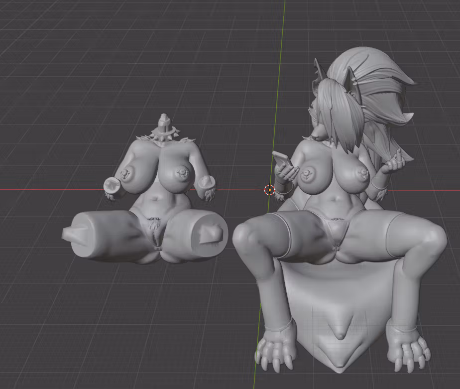 Loona NSFW Statue | Helluva Boss Fan Art by GeneralButa SFW,NSFW 3d printed statue,3d printed,nsfw statue,Loona Statue,3d printed figure,furry statue,Helluva Boss