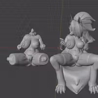 Loona NSFW Statue | Helluva Boss Fan Art by GeneralButa SFW,NSFW 3d printed statue,3d printed,nsfw statue,Loona Statue,3d printed figure,furry statue,Helluva Boss