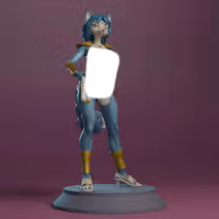 Krystal Furry Statue | StarFox Fanart von NaughtyVault NSFW 3d printed,3d printed statue,StarFox Statue ,Krystal statue,nsfw statue,furry statue