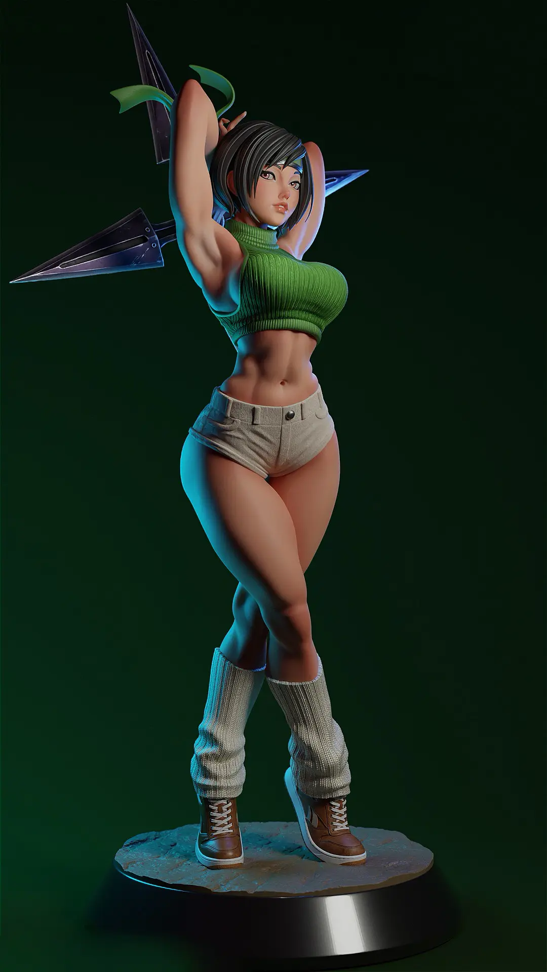 Yuffie Statue | Final Fantasy Fanart von E.S Monster SFW,NSFW 3d printed statue,3d printed,nsfw statue,3d printed figure,Yuffie Statue,Final Fantasy Statue