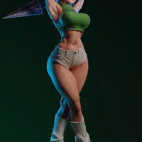 Yuffie Statue | Final Fantasy Fanart von E.S Monster SFW,NSFW 3d printed statue,3d printed,nsfw statue,3d printed figure,Yuffie Statue,Final Fantasy Statue