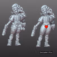 Tazzle the Cunning Goblin Merc Miniature | Cyberpunk2077 Fan Art by Gaz Minis SFW,NSFW 3d printed,miniature,Cyberpunk2077 miniature,nsfw miniature,Tazzle the Cunning Goblin Merc,3d printed miniature