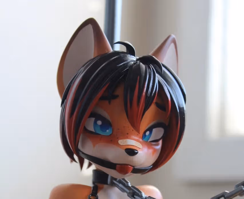 Estatua Kayla Fox Slave | Original Fan art por Kayla Fox NSFW 3d printed statue,3d printed,nsfw statue,furry statue,3d printed figure