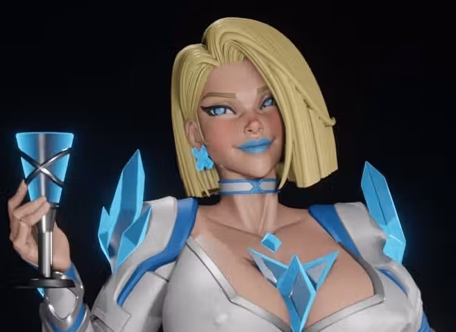 Emma Frost Statue | Marvel Rivals Fan Art by Digital Dark SFW,NSFW,Futa 3d printed statue,3d printed,nsfw statue,futa statue,futa figurines,futanari figurines,futanari statue,3d printed figure,Emma Frost Statue,marvel statue