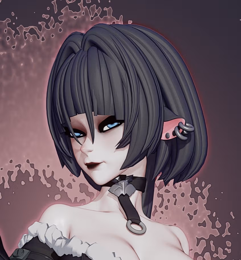 Goth Jane Doe Statue | Zenless Zone Zero Fanart von Rushzilla SFW,NSFW 3d printed statue,3d printed,3d printed figure,Zenless Zone Zero Statue,Goth Jane Doe Statue,nsfw statue