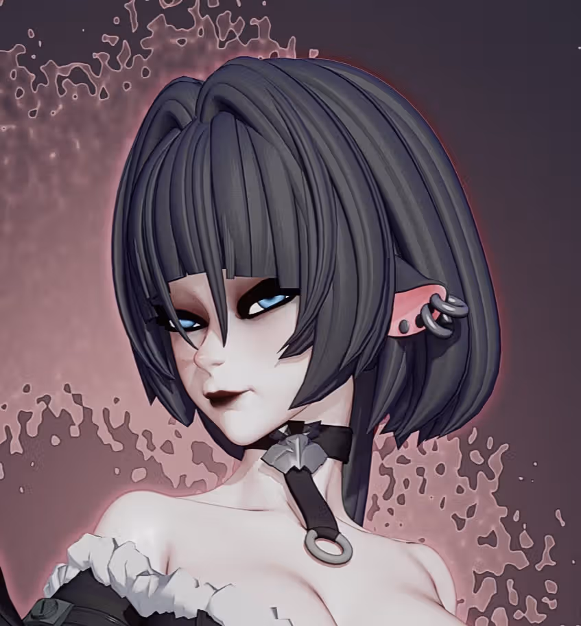 Goth Jane Doe Statue | Zenless Zone Zero Fan Art by Rushzilla SFW,NSFW 3d printed statue,3d printed,3d printed figure,Zenless Zone Zero Statue,Goth Jane Doe Statue,nsfw statue