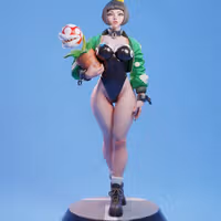 Chompette Statue | Super Mario Fan Art by E.S Monster SFW,NSFW 3d printed statue,3d printed,Chompette statue,nsfw statue,3d printed figure,Super Mario statue