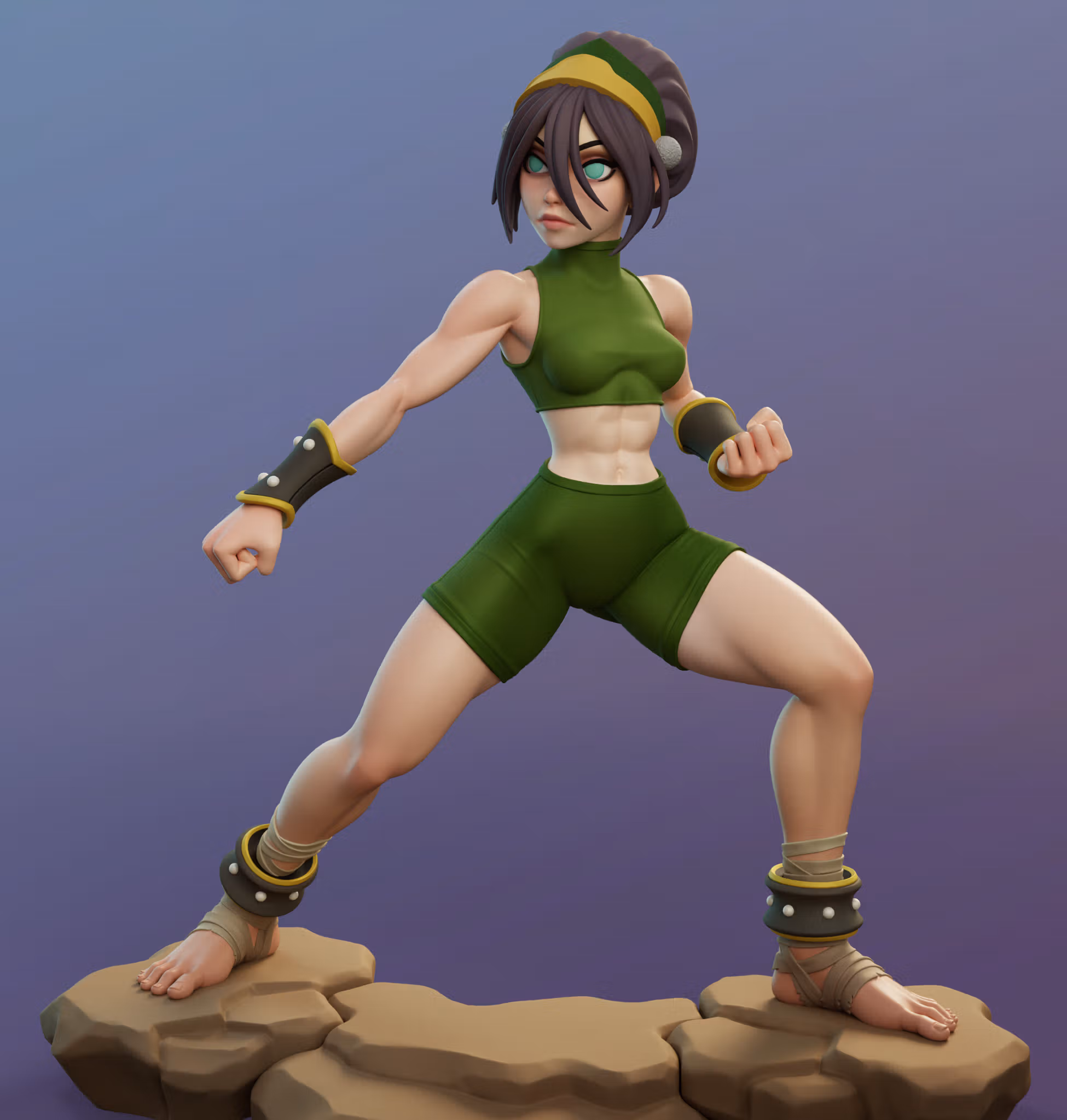 Statua Toph Beifong | Avatar Last Airbender Fan art di Dinamuuu3d SFW,NSFW 3d printed statue,3d printed,Toph Beifong Statue ,3d printed figure,nsfw statue,Avatar Last Airbender statue