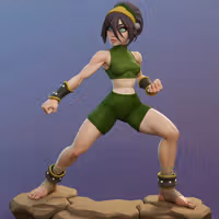 Toph Beifong Statue | Avatar Last Airbender Fanart von Dinamuuu3d SFW,NSFW 3d printed statue,3d printed,Toph Beifong Statue ,3d printed figure,nsfw statue,Avatar Last Airbender statue