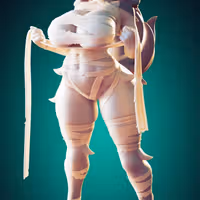 Statua Loona Mummy | Helluva Boss Fan art di Officer Rhu SFW,NSFW,Futa 3d printed statue,3d printed,futa statue,futa figurines,futanari figurines,futanari statue,furry statue,nsfw statue,Loona Mummy Statue,Helluva Boss Statue