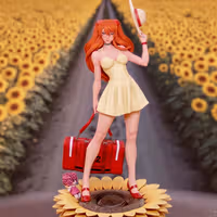 Asuka Statue | Evangelion Fanart von Momoji3d SFW,NSFW 3d printed statue,3d printed,nsfw statue,evangelion statue,Asuka statue