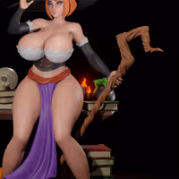 Sorceress Statue | Dragon's Crown Fan Art by Digital Dark SFW,NSFW,Futa futa statue,3d printed,nsfw statue,Sorceress statue,futa figurines,futanari figurines,futanari statue,Dragon Crown statue