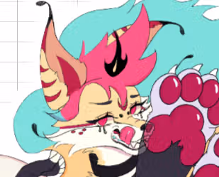 Beelzebub Sticker | Hazbin Hotel Vinyl Sticker NSFW Beelzebub sticker,Hazbin Hotel sticker,stickers,nsfw sticker,Furry sticker