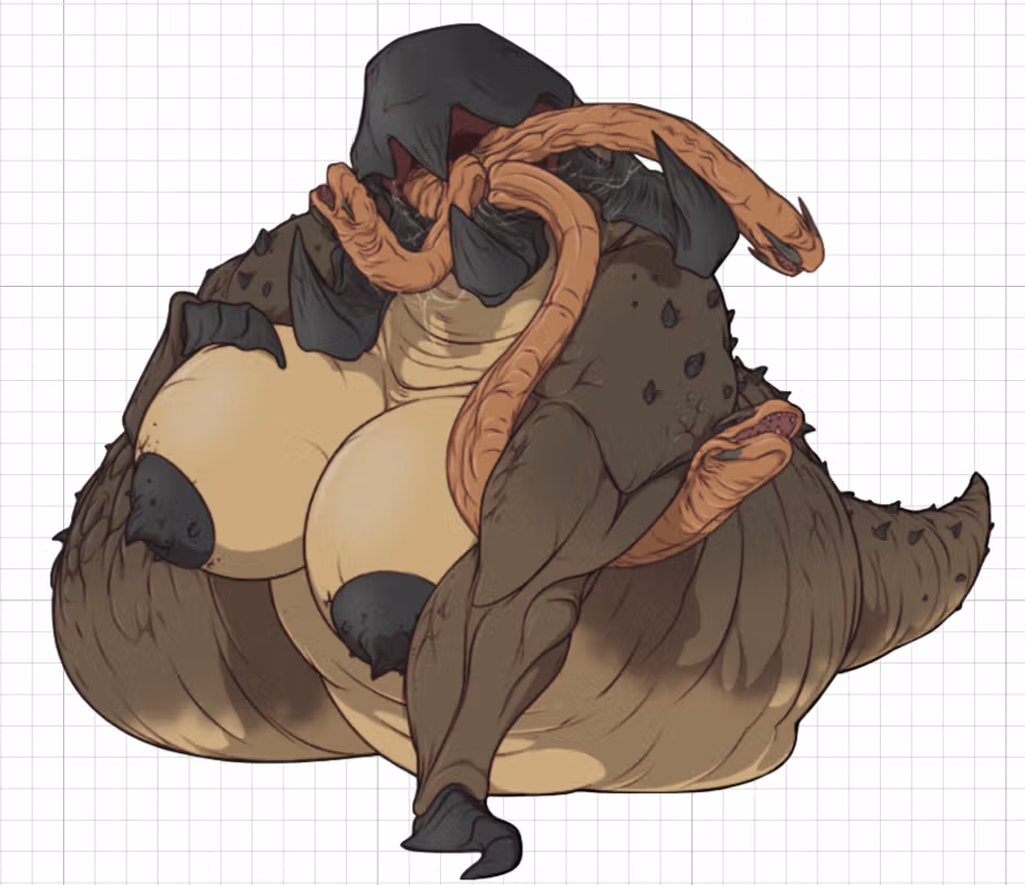 Adesivo Graboid NSFW Furry Girl | Tremors Adesivo in vinile NSFW stickers,Tremors sticker,Graboid sticker,furry sticker,nsfw sticker