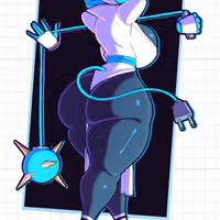 Tasque Manager v2 Furry Sticker | Deltarune Vinyl Sticker SFW furry sticker,sfw sticker,Tasque Manager sticker,Deltarunesticker
