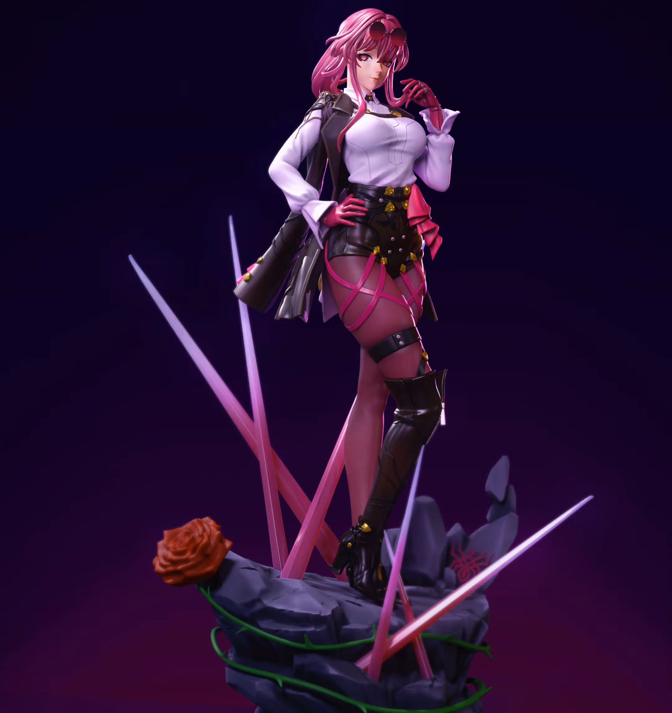 Kafka Statue | Honkai: Star Rail Fan Art by CW Studios SFW,NSFW 3d printed statue,Kafka statue,3d printed,Honkai: Star Rail Statue,3d printed figure,nsfw statue