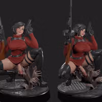 Statua Ada Wong | Resident Evil Fan art di Digital Dark SFW,NSFW,Futa 3d printed statue,3d printed,nsfw statue,futa statue,Resident Evil Statue,Ada Wong Statue,futa figurines,futanari figurines,futanari statue