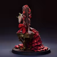 Aerith in Red Dress Statue | Final Fantasy Fan Art by Bulkamancer SFW 3d printed statue,3d printed,Aerith Statue,3d printed figure,Final Fantasy statue