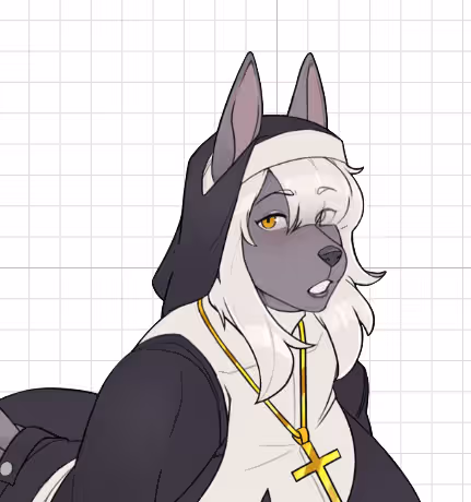 Maria Nun Furry Sticker | Original Vinyl Sticker SFW sfw sticker,stickers,Maria Nun Furry sticker,original sticker