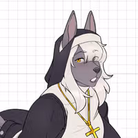 Maria Nun Furry Sticker | Original Vinyl Sticker SFW sfw sticker,stickers,Maria Nun Furry sticker,original sticker