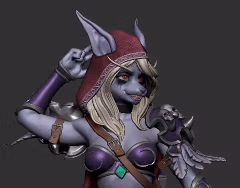 Sylvanas Windrunner Furry Statue | World of Warcraft Fan Art by Anyonensfw SFW,NSFW,Futa 3d printed,3d printed statue,nsfw statue,futa statue,furry statue,Sylvanas Windrunner Statue,World of Warcraft Statue,futa figurines,futanari figurines,futanari statue