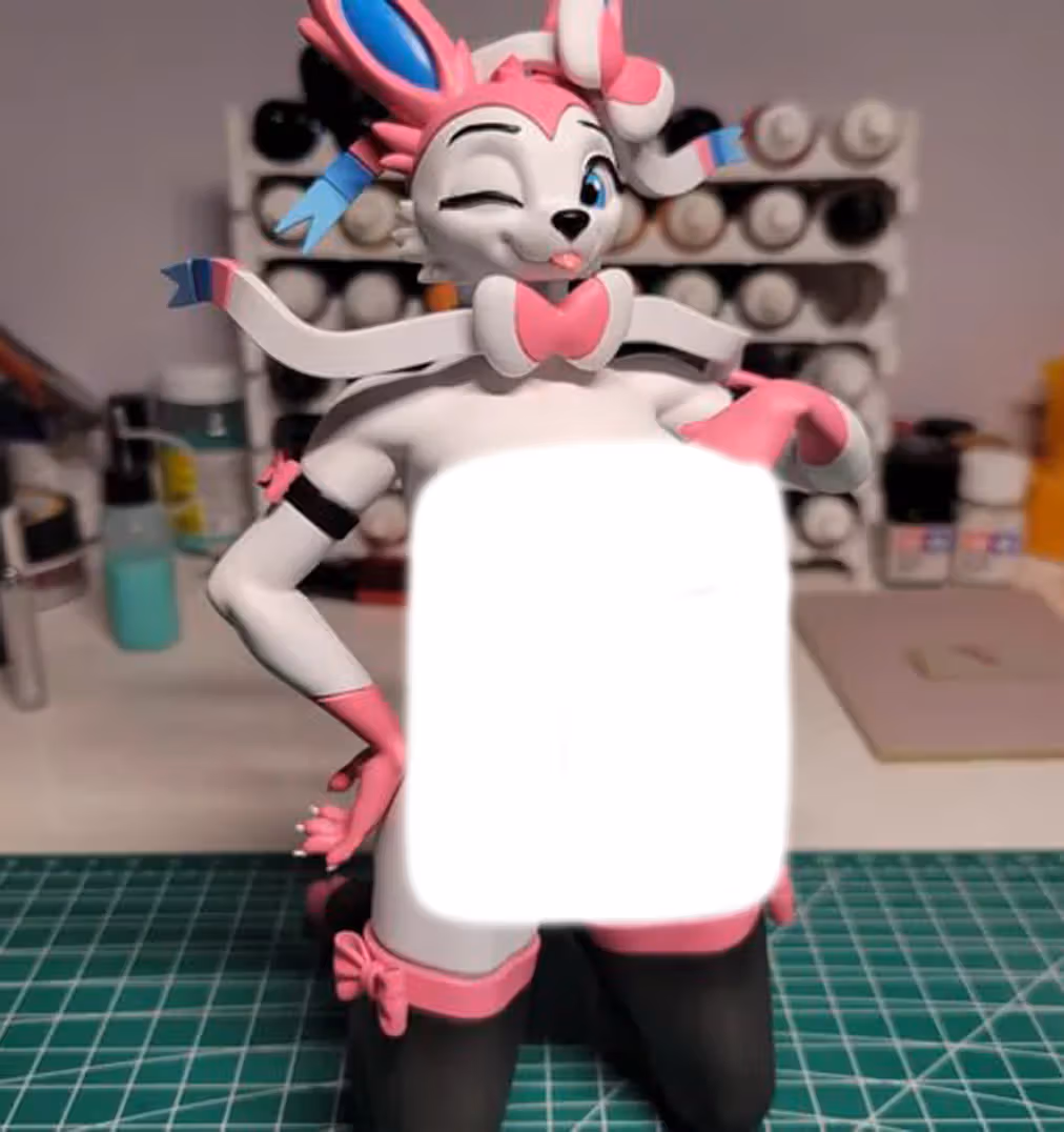 Statua Sylveon Furry | Pokemon Fan art di YLZX3 NSFW 3d printed,3d printed statue,Pokemon Statue ,Sylveon statue,nsfw statue,furry statue