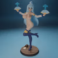 Aqua Statue | Konosuba Fan Art by FunserviceSTL SFW,NSFW 3d printed statue,nsfw statue,Konosuba statue,Aqua Statue,3d printed figure,3d printed