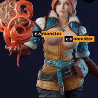 Triss Merigold Statue | The Witcher Fan Art by E.S Monster SFW,NSFW 3d printed statue,3d printed,nsfw statue,3d printed figure,Triss Merigold Statue,The Witcher Statue