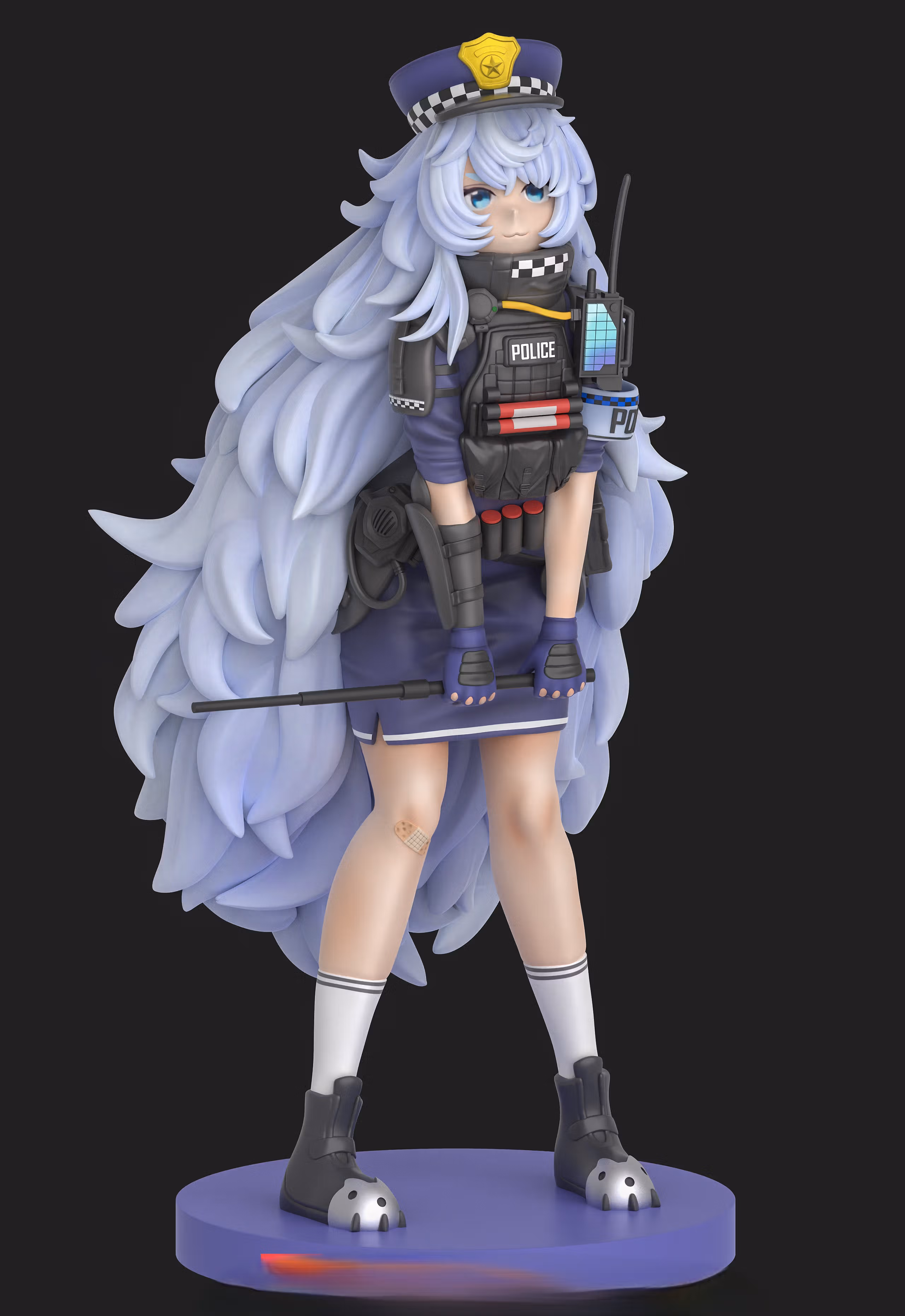 Poli Police Squad Statue | NIKKE Fanart von Sin3Dstudio SFW 3d printed statue,Poli Police Squad statue,NIKKE statue,3d printed figure,3d printed