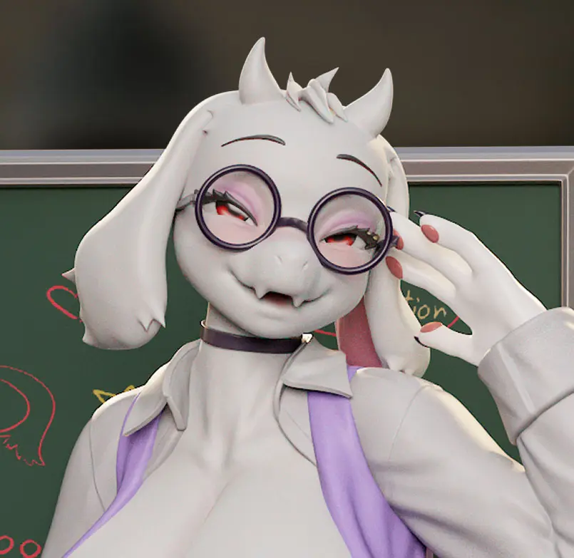 Figura Toriel Teacher Furry | Undertale Fanart autorstwa Onagaba SFW,NSFW 3d printed statue,3d printed,3d printed figure,Toriel Statue,Undertale Statue,nsfw statue,furry statue